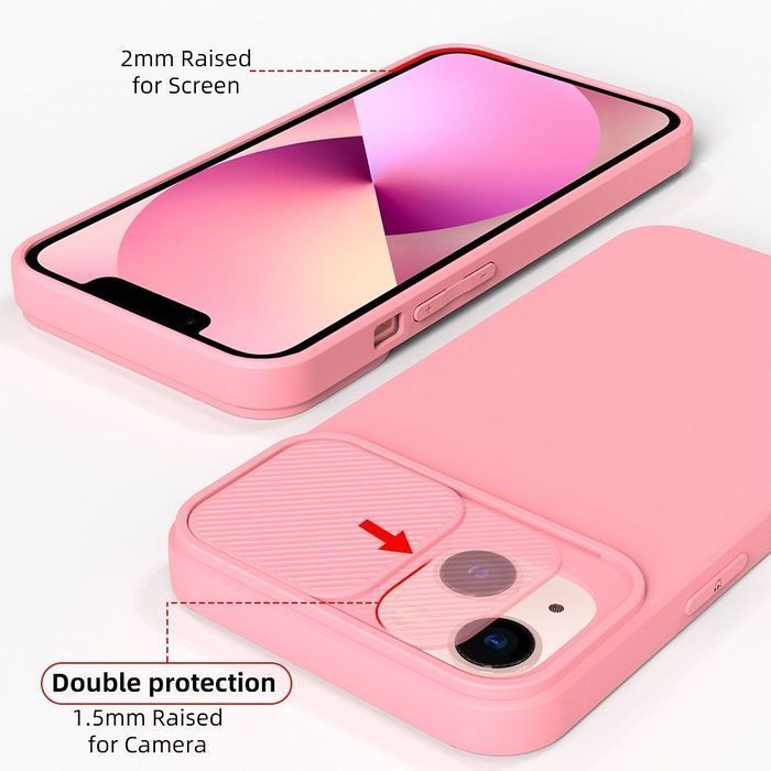 Futerał SLIDE do IPHONE 14 Plus jasnoróżowy