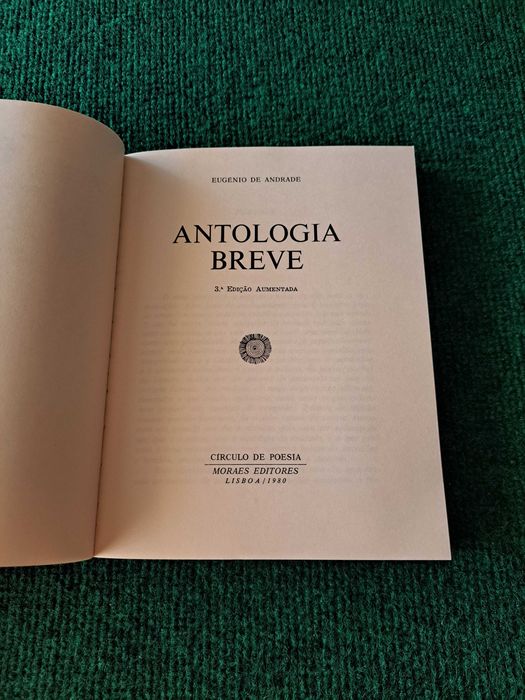 Antologia Breve - 3.° Edição Aumentada - Eugénio de Andrade
