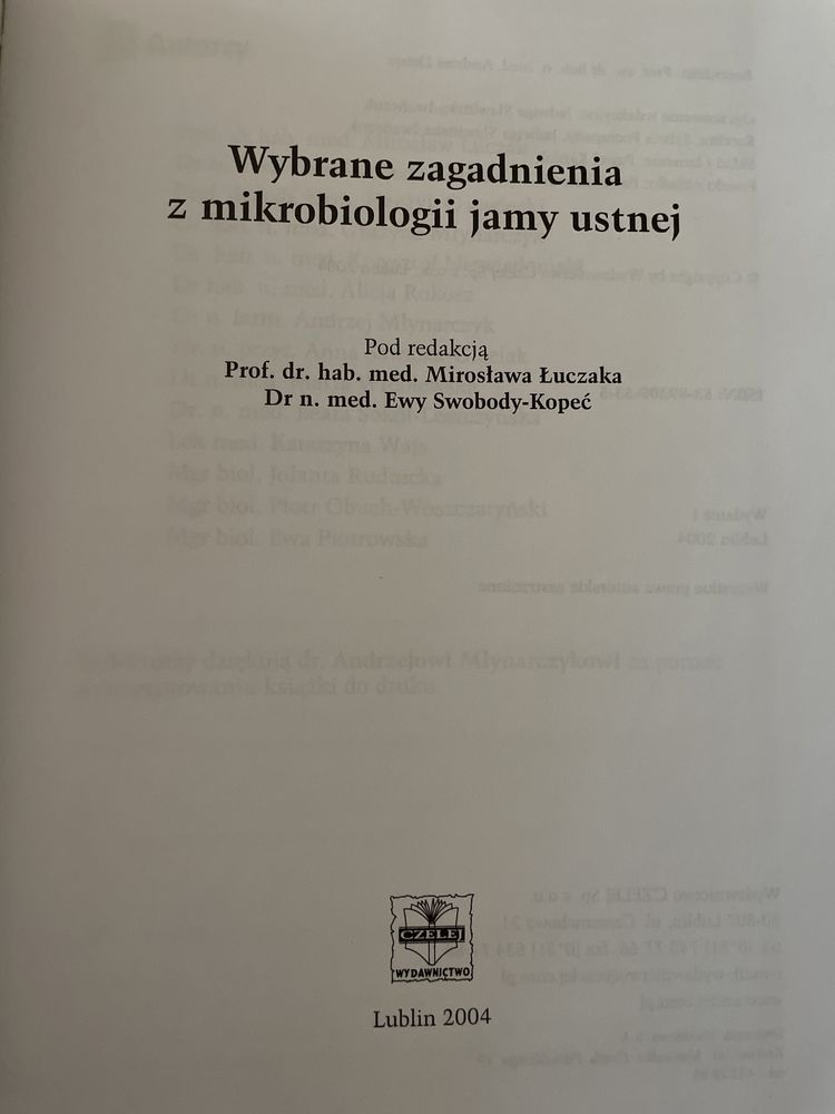 wybrane zagadnienia z mikrobiologii jamy ustnej