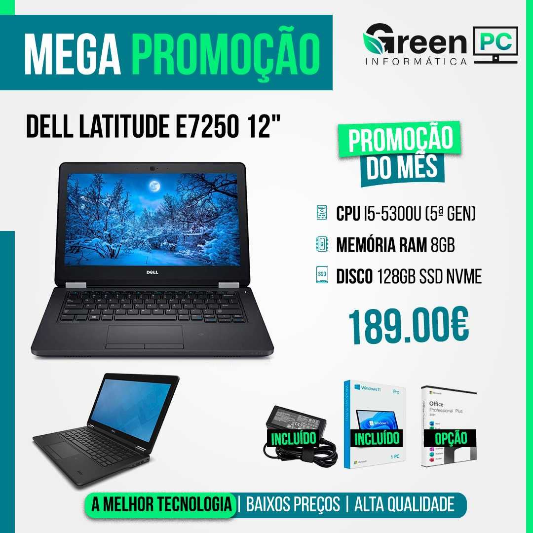 Dell Latitude E7250 | Disco SSD | i5-5300U | Super Leve e Fino