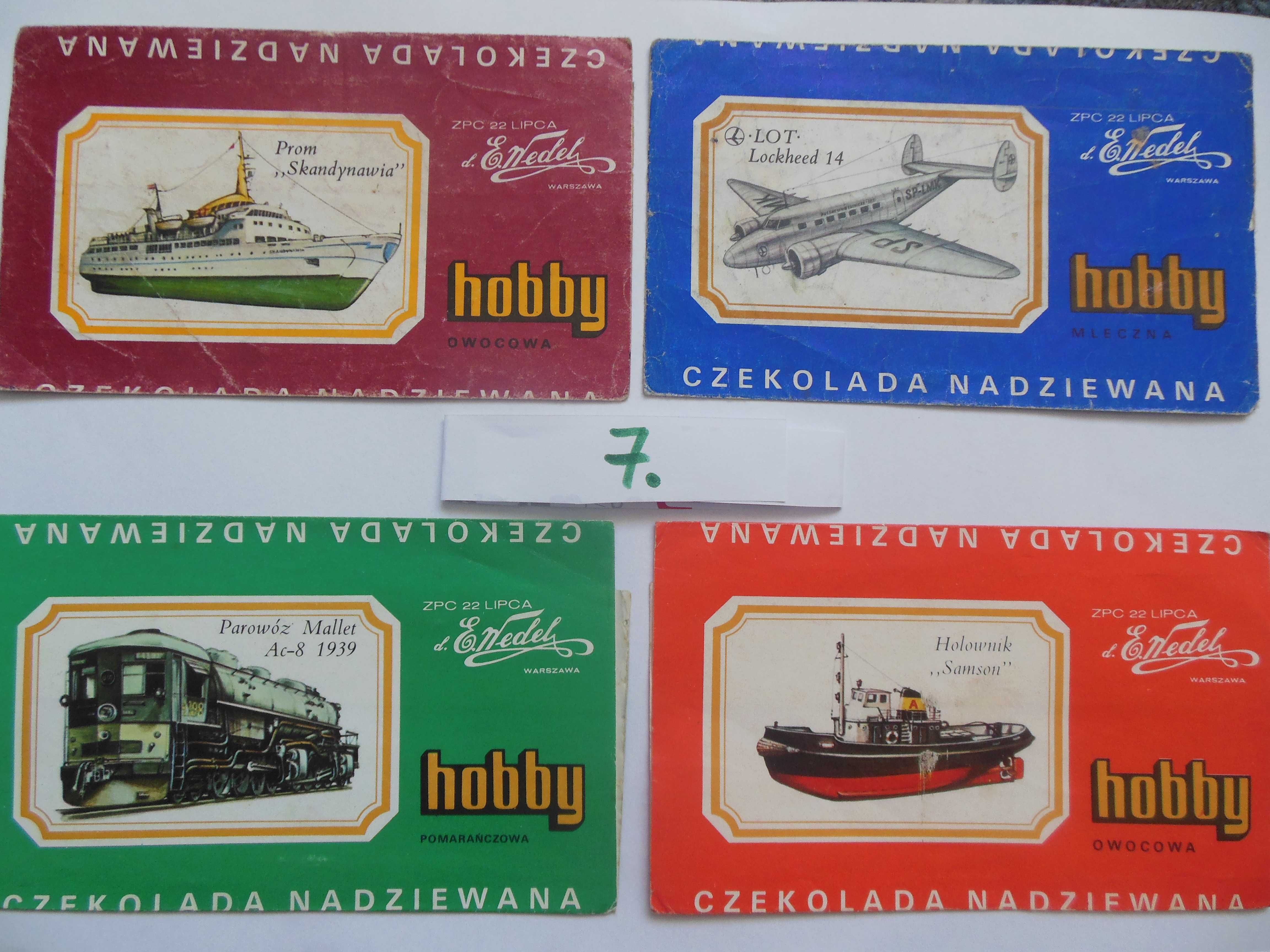 Opakowanie z czekolady Wedel-Hobby z 1977 r.