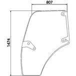 Szyba drzwi prawa Deutz-Fahr Agrotron K430 K610 K 430 K 610 COM ACX540
