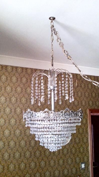 Candeeiro / Lustre em cristal Austríaco antigo
