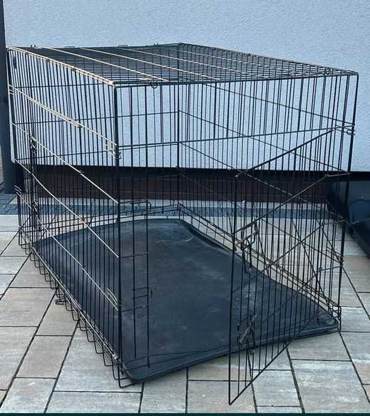 KLATKA KENELOWA M metalowa kojec dla psa transporter 76x53x57cm rozm M