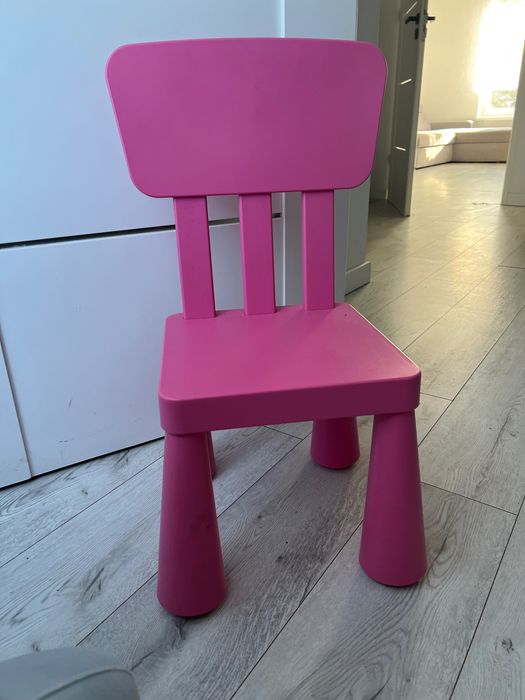 Ikea mammut krzesełko krzesło różowe dziecięce