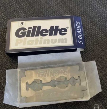 Лезвия для безопасной бритвы Gillette Platinum упаковка 5 шт