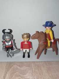 3 szt figurki Playmobil Rycerz_książe_paź na koniu