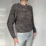 Sweter damski na jesień zimę ciepły czarny szary vintage