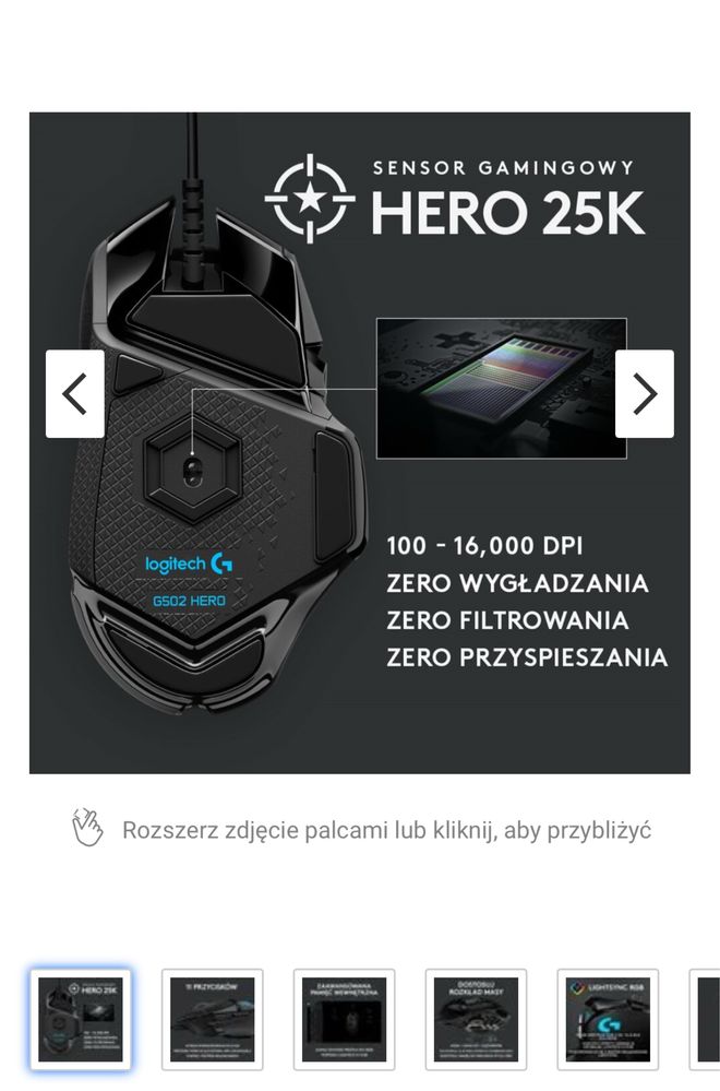 Mysz LOGITECH G502 Hero 25600dpi