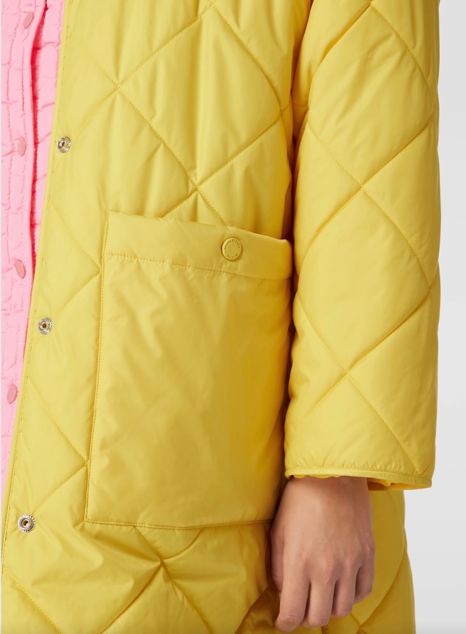 Płaszcz puchowy kurtka Marc’o Polo Denim żółty rozmiar M