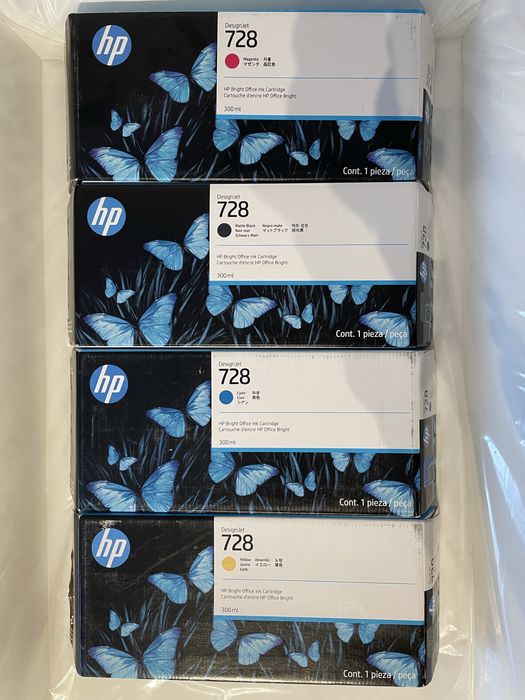 Tusze HP 728 XL 300ml Nowe!