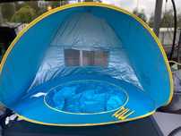 Tenda com piscina para bebe