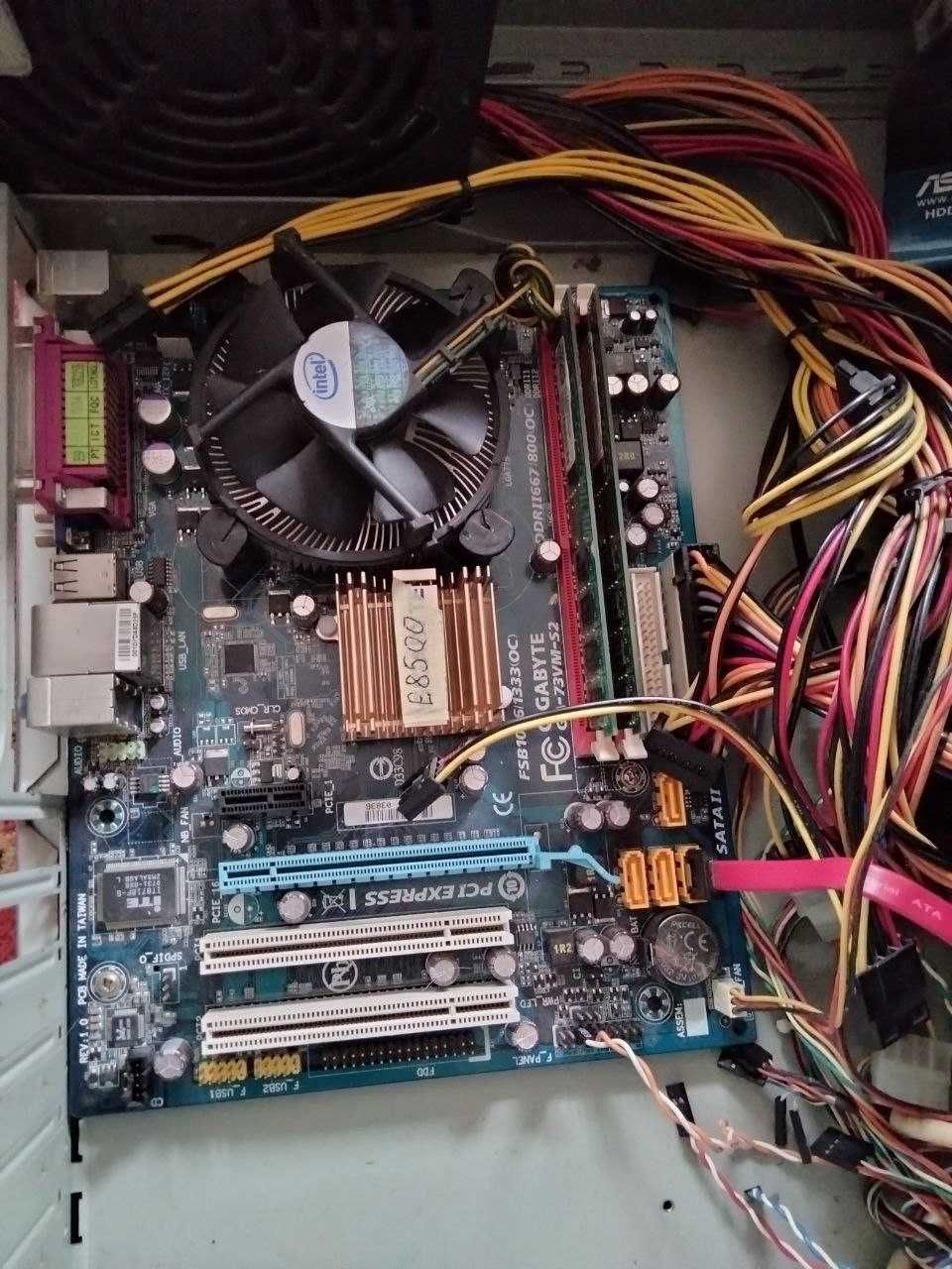 Комплект ПК на ддр2 4гб + intel е8500