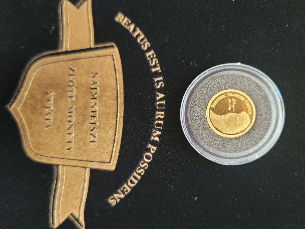 Najmniejsze złote monety świata Fryderyk Chopin