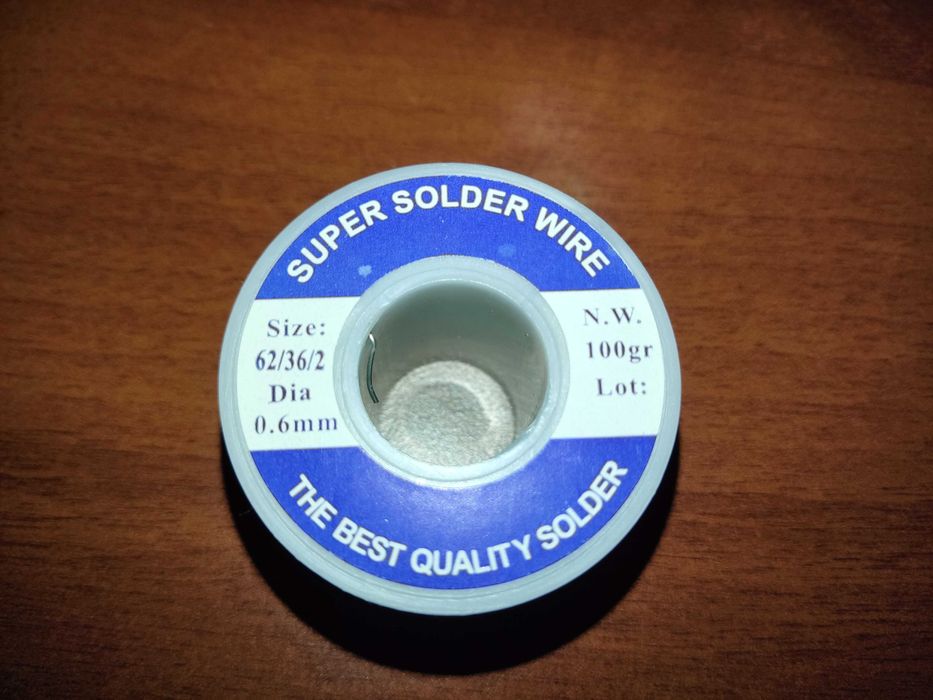 Припой проволочный Pro'sKit 8PK-033DDS 0.6мм Sn62Pb36Ag2