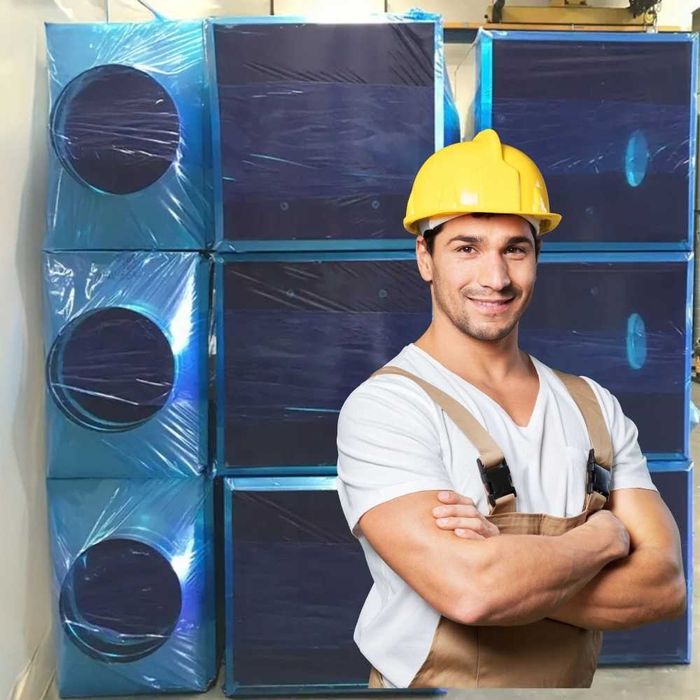 Mocna Folia Malarska Ochronna Samoprzylepna Gruba Niebieska Rolka 75m