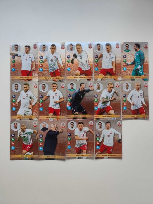 Karty Panini z Piłkarzami Dumni z Naszych 14 szt.