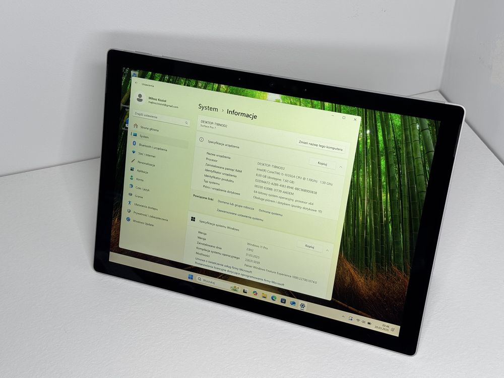 Microsoft Surface Pro 7 (1866) - i5/8GB/128GB - faktura VAT 23%