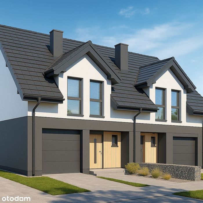 Nowoczesny Dom Bliźniak 150m2 + 50m2 Gdańsk - Kiełpino Górne