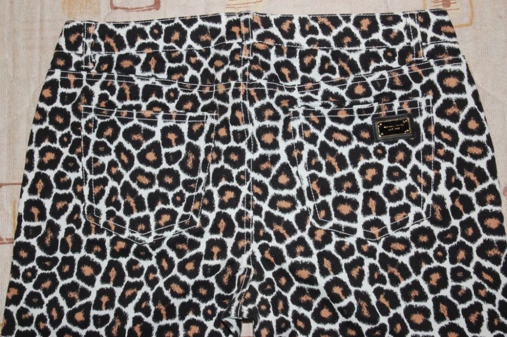 брюки Michael Kors Leopard skinny оригинал новые размер 8-ка 30