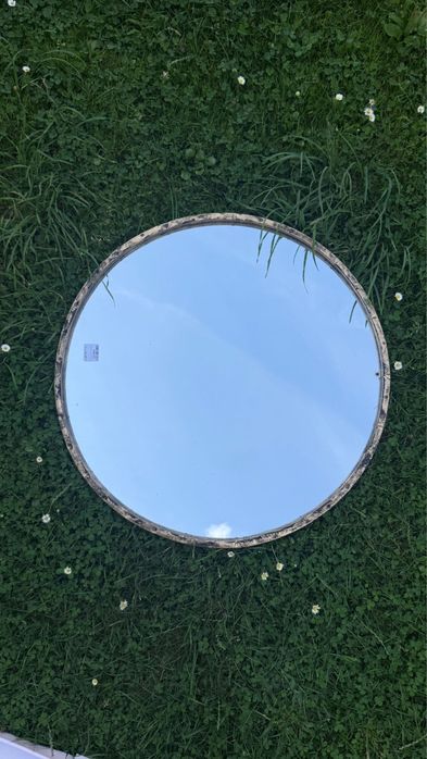 Duże lustro ścienne metalowa rama