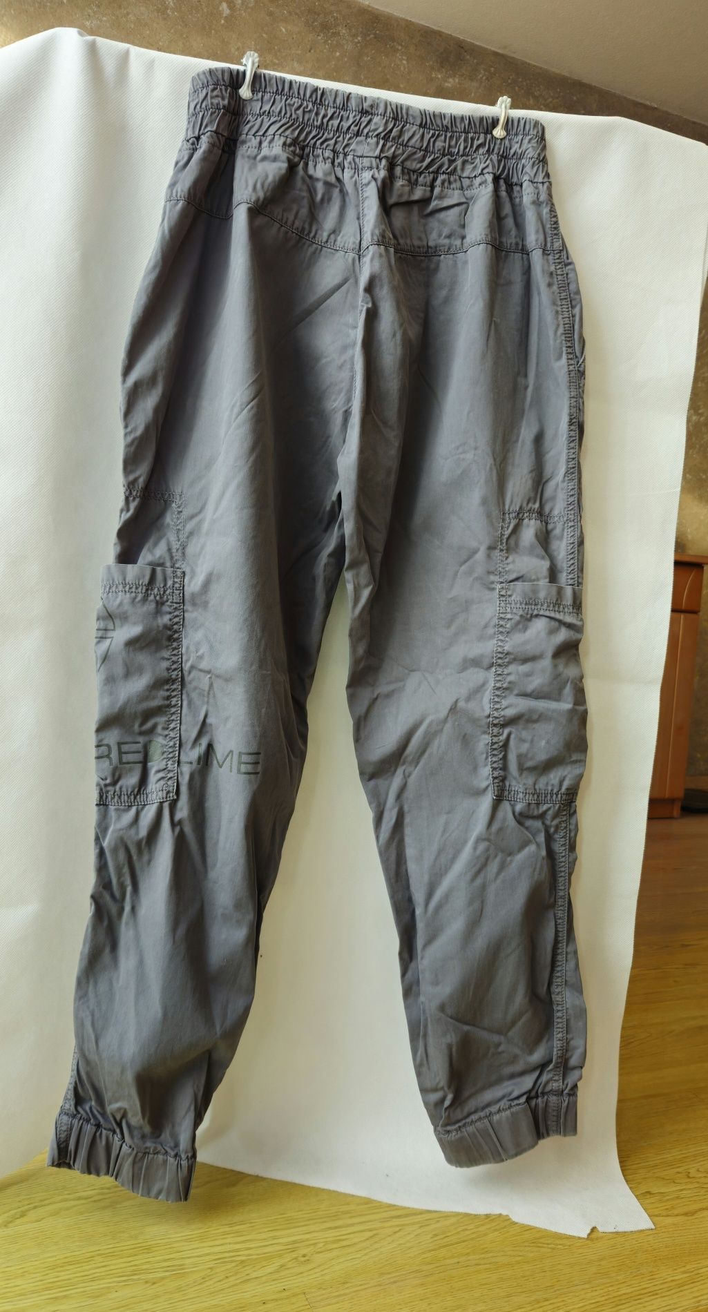 Pure Lime spodnie szare M 38 kieszenie boyfriend cargo kargo hit talia