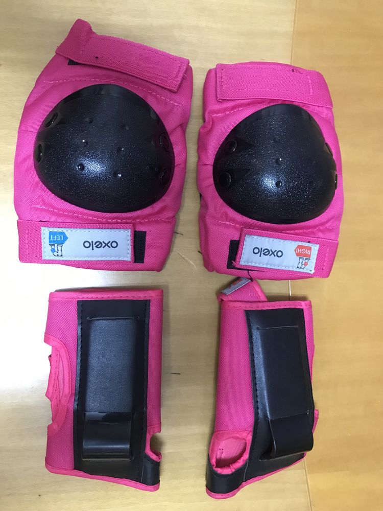 patins em linha e proteçoes
