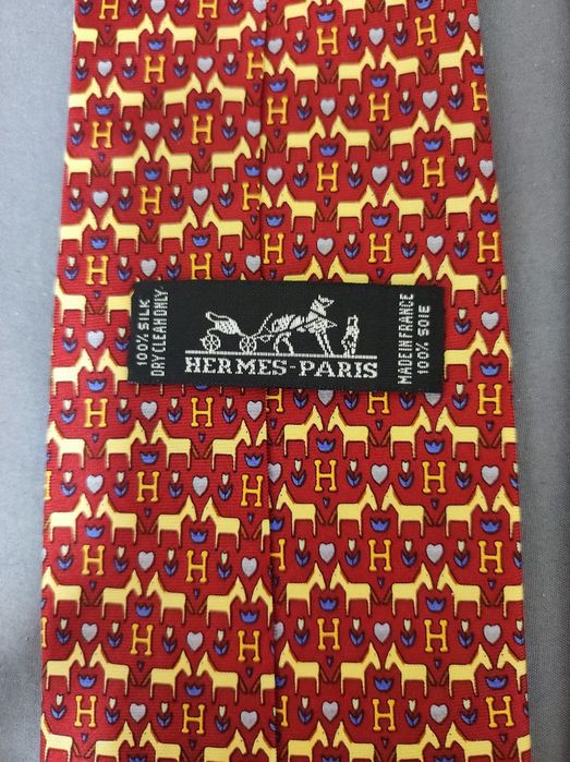 Краватка Hermes з коробкою (вінтаж)  Франція.Нова.