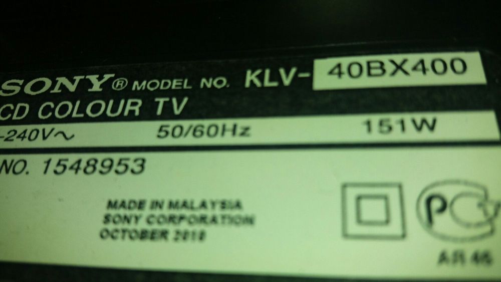 Телевизор SONY BRAVIA KLV40BX400