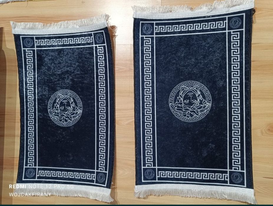 Dywanik chodniczek 40x60cm czarno biały złoty