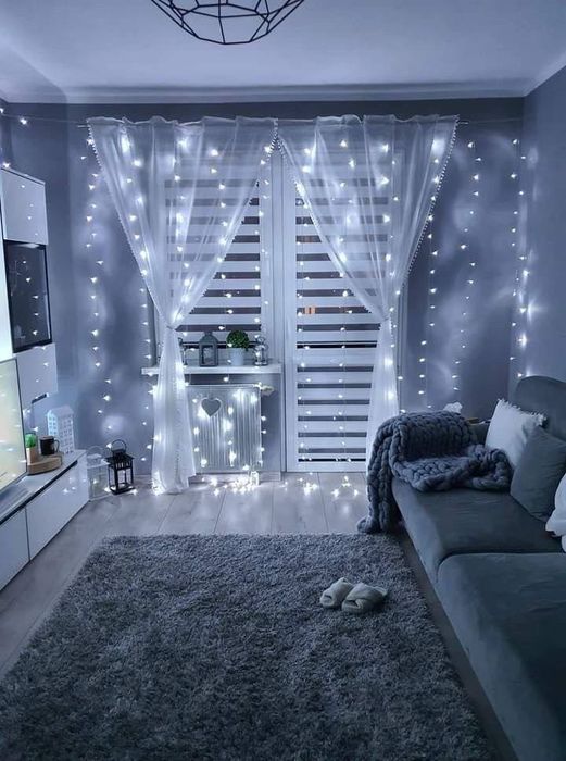 Гірлянда штора 3*3м ,3*1м USB з пультом та гачками