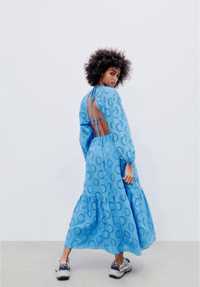 Сукня міді,сарафан з прошви,плаття Zara