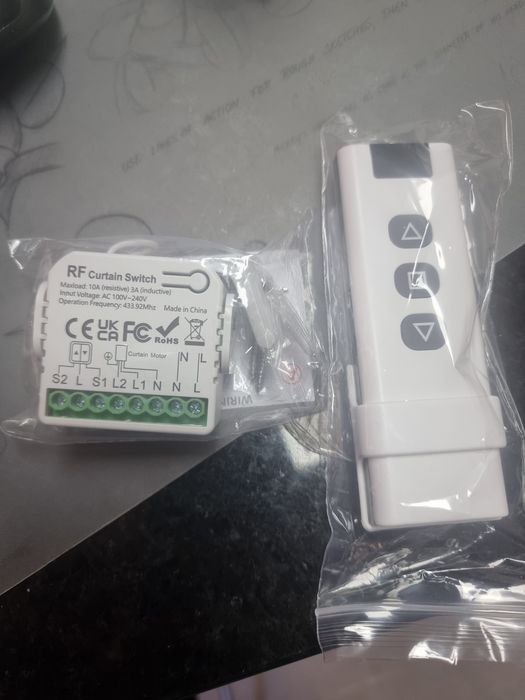 Interruptor rf com comando para persianas elétricas