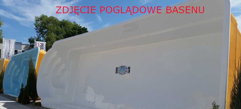 Basen ogrodowy poliestrowy całoroczny II gatunku HELIOS 9,3 biały