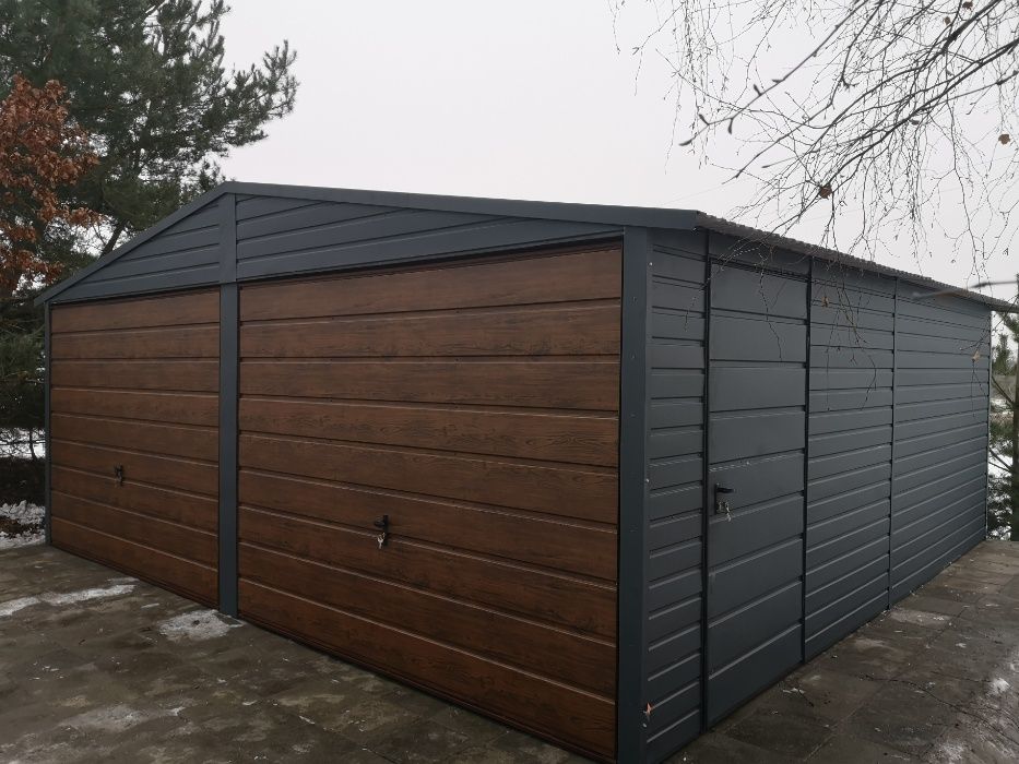 Garaż,garaże drewnopodobne 6x5,6x6 ponel poziomy producent cały kraj