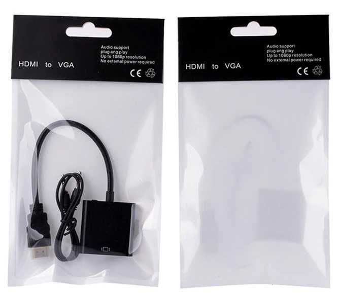Переходник видео/аудио HDMI на VGA, Эмулятор монитора, конвертор
