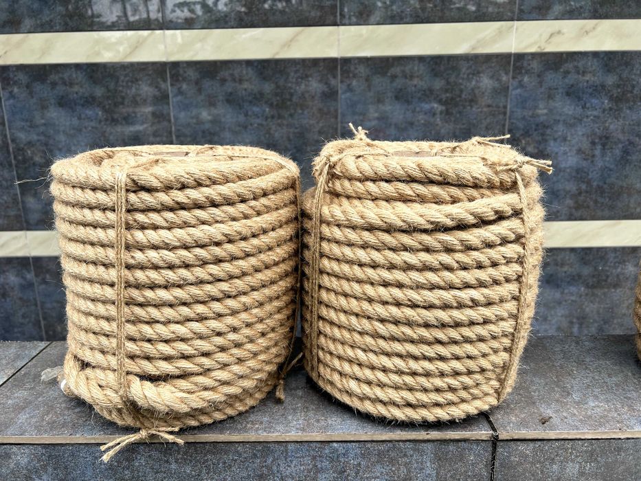 Канат джутовий 20 мм - 50 м. Дуже гарний!