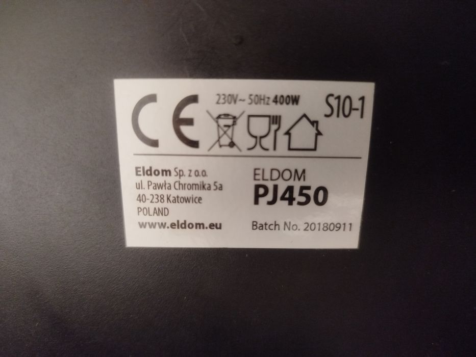 Części do sokowirówki Eldom PJ450