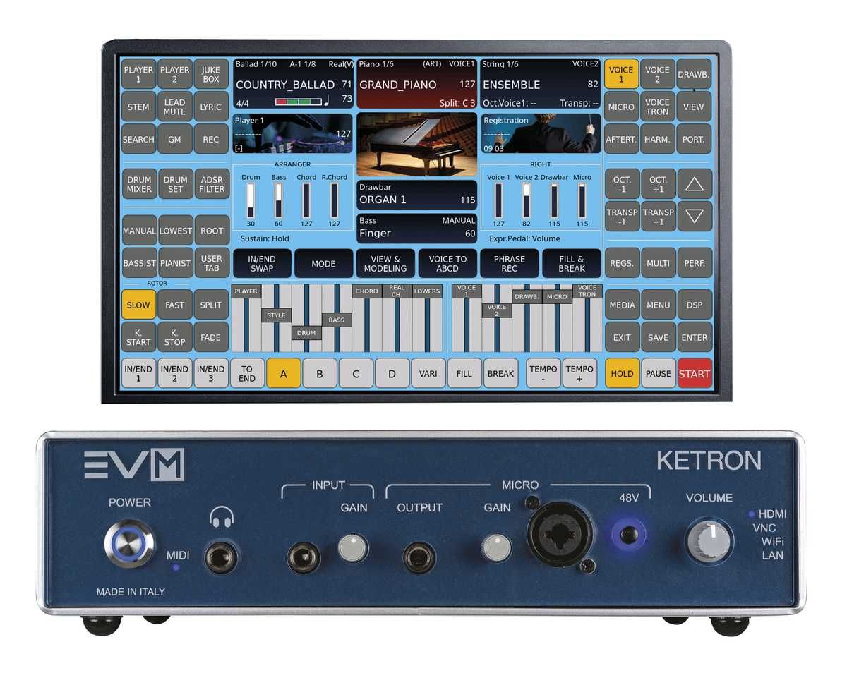 Nowy Ketron EVENT EVM PACK - moduł  EVM + Monitor + Pokrowiec