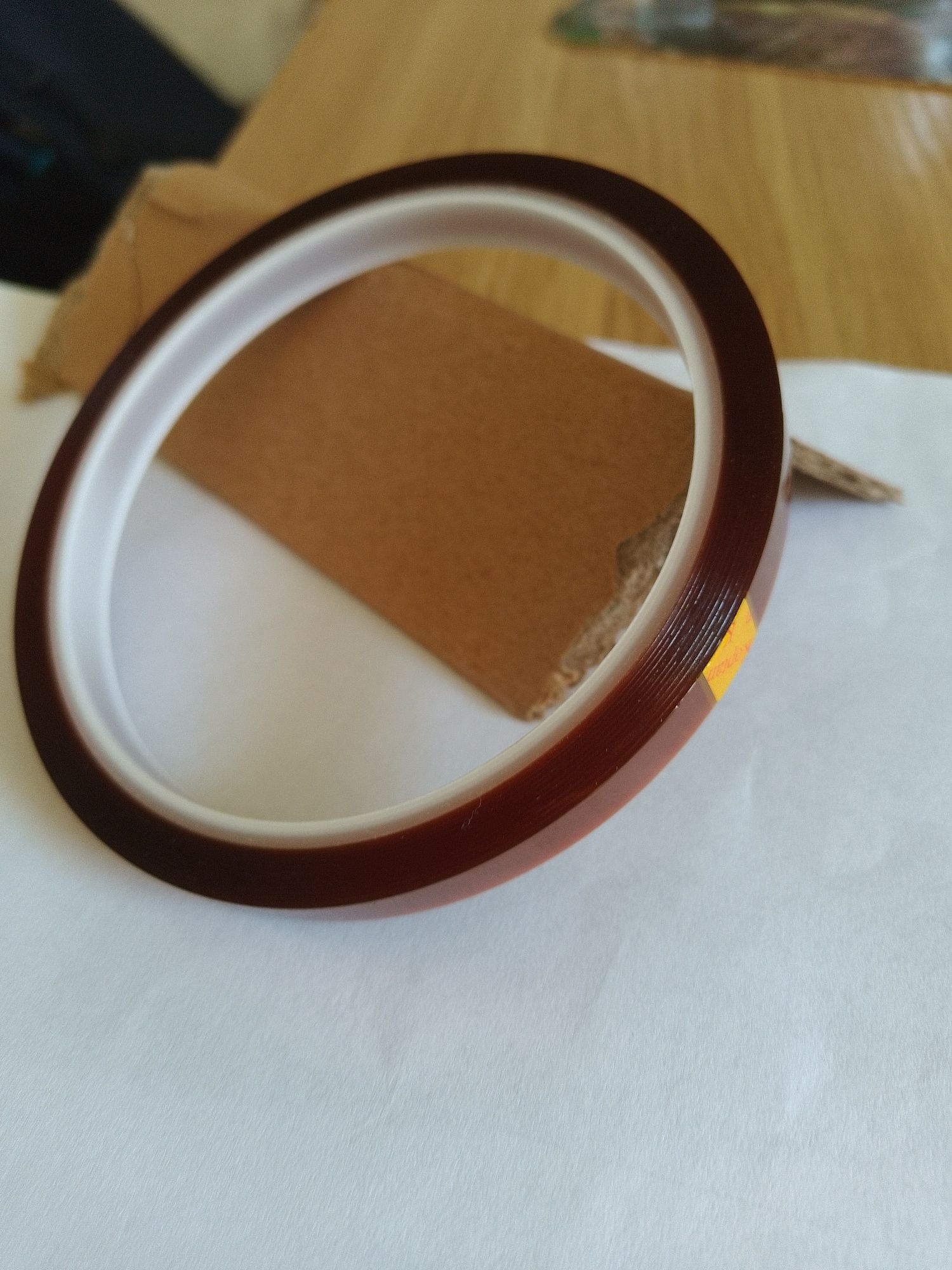 Taśma klejąca ognioodporna kaptonowa BGA poliamid 8mm/33m Nowa