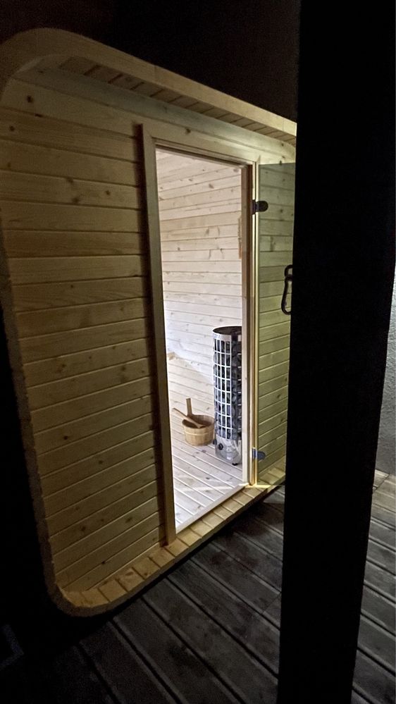 sauna ogrodowa owalna