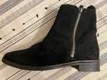 H&M buty zimowe ocieplane futerkiem czarne 40 skóra naturalna zamsz