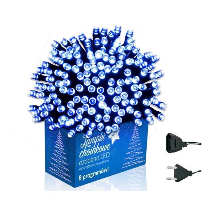światełka lampki wewnętrzne/zewnętrzne 500 led niebieskie 8005nieb