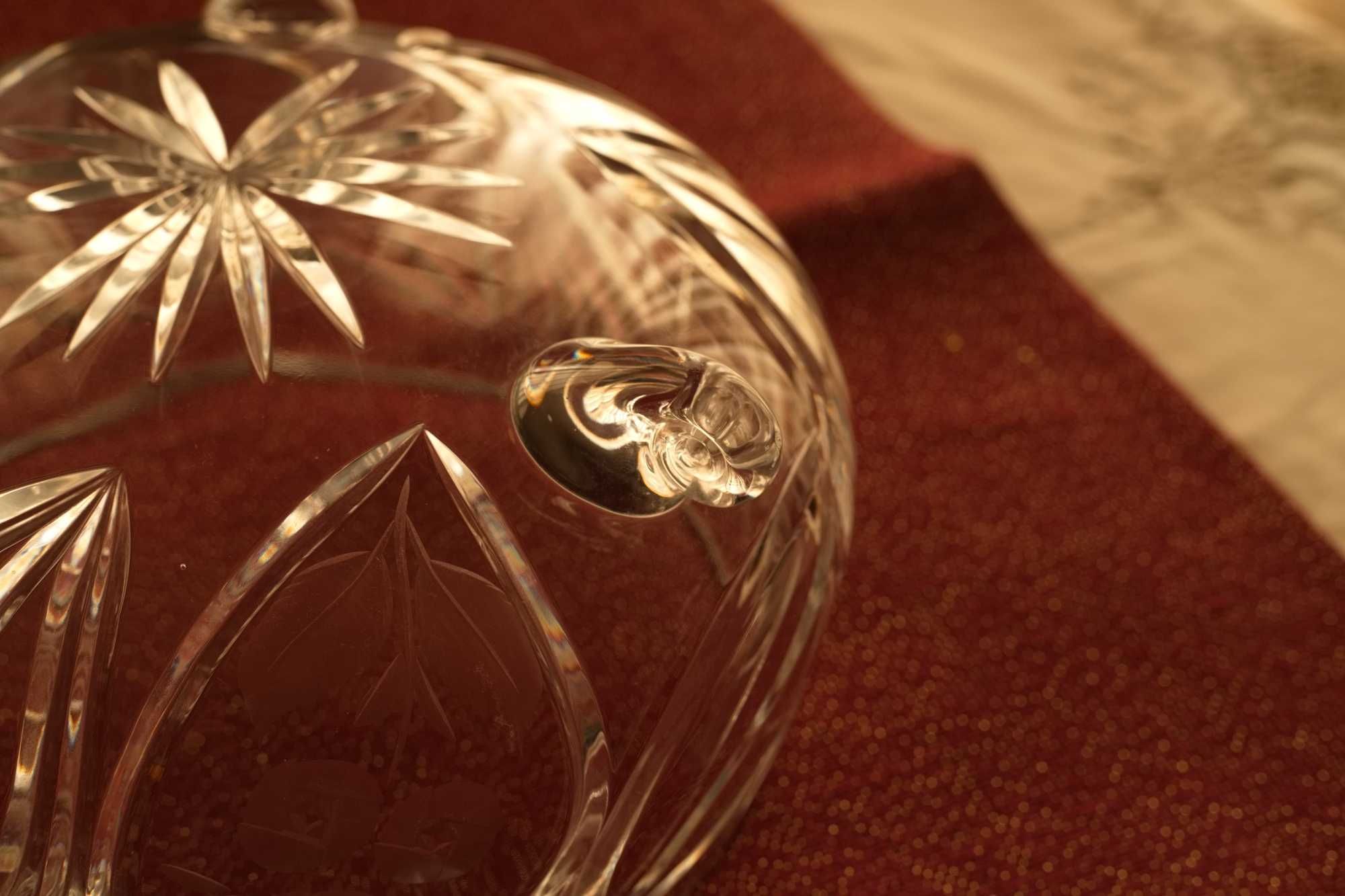 Taça em Cristal Vintage com motivos florais