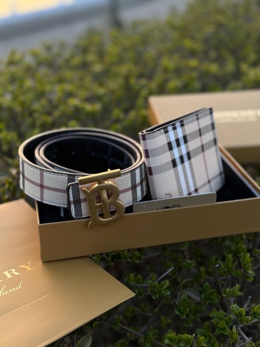Набор подарочный Burberry мужской Подарунковий Набір Барбери ремень