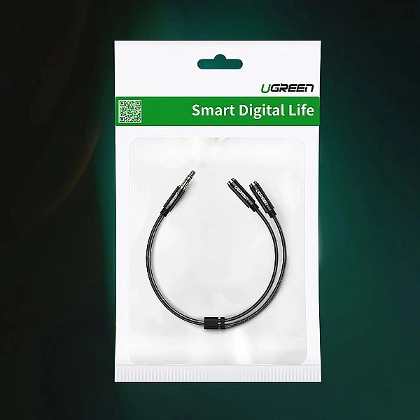 Kabel słuchawkowy Ugreen AV123 minijack 3.5 mm (męski) - 2x minijack 3