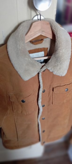 Casaco Pull&Bear bege camurça pêlo