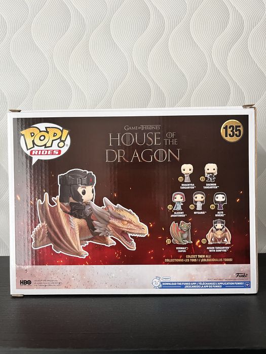 Фігурка Funko Pop Дім Дракона Ейгон Таргарієн та Санфайр 135
