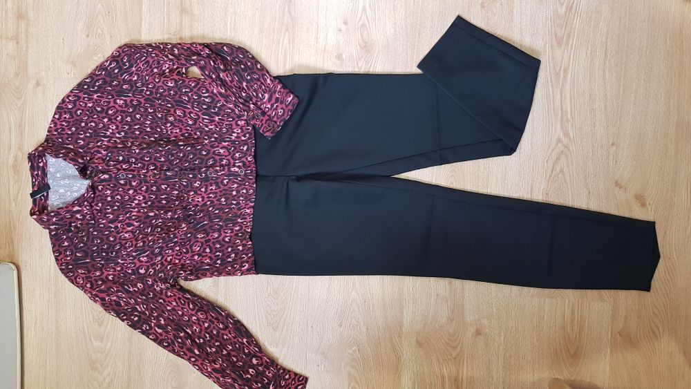 Комплект: модная рубашка сорочка блуза блузка и штани брюки штаны Zara