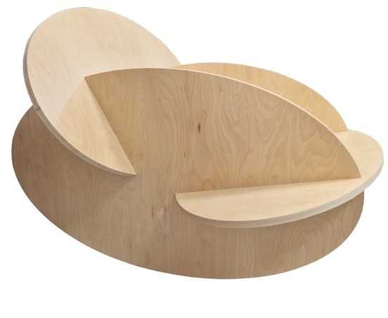 Fotel bujany ze sklejki